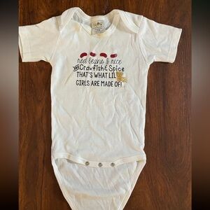 NWOT Created By Carol Lousiana Girls Onesie